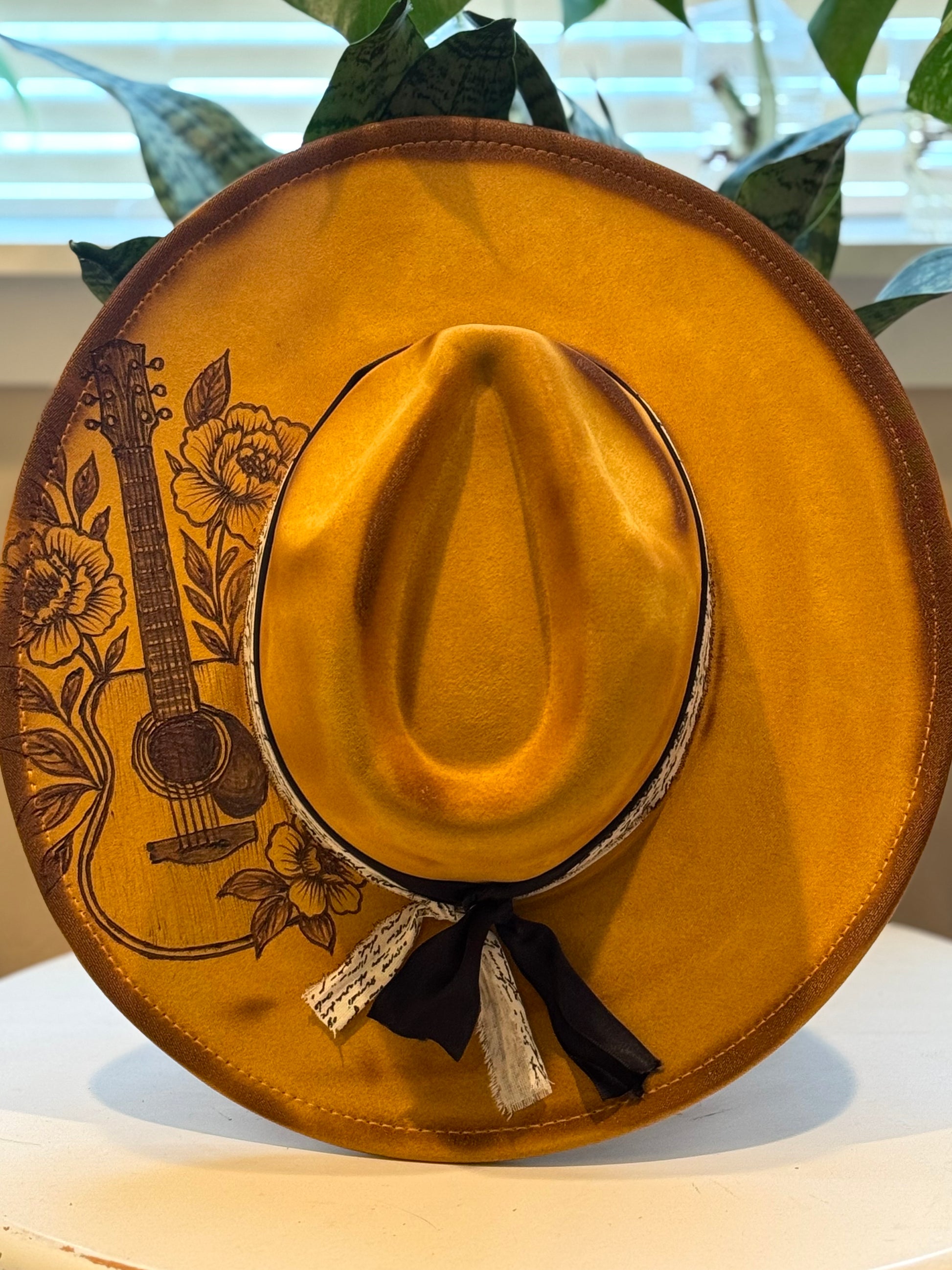 The Sweet Serenade – Guitar & Wildflower Burned Hat