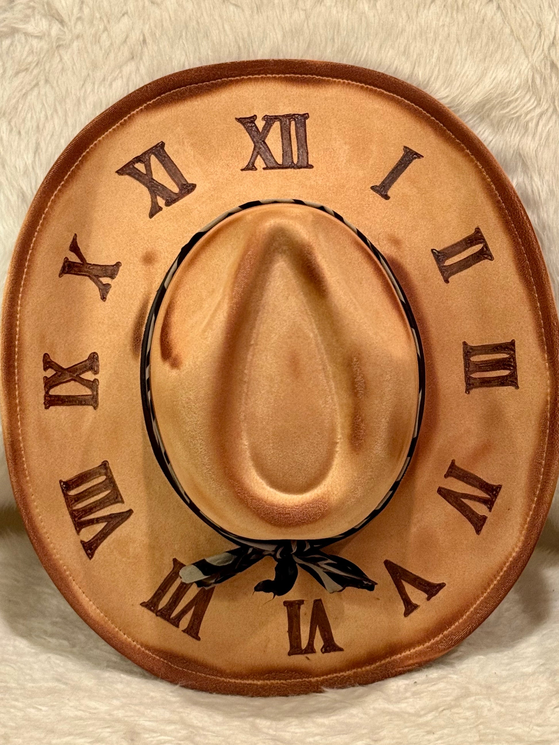 10:00 Golden Hour - Custom Burned Cowboy Hat | Honeybee Hat Co.