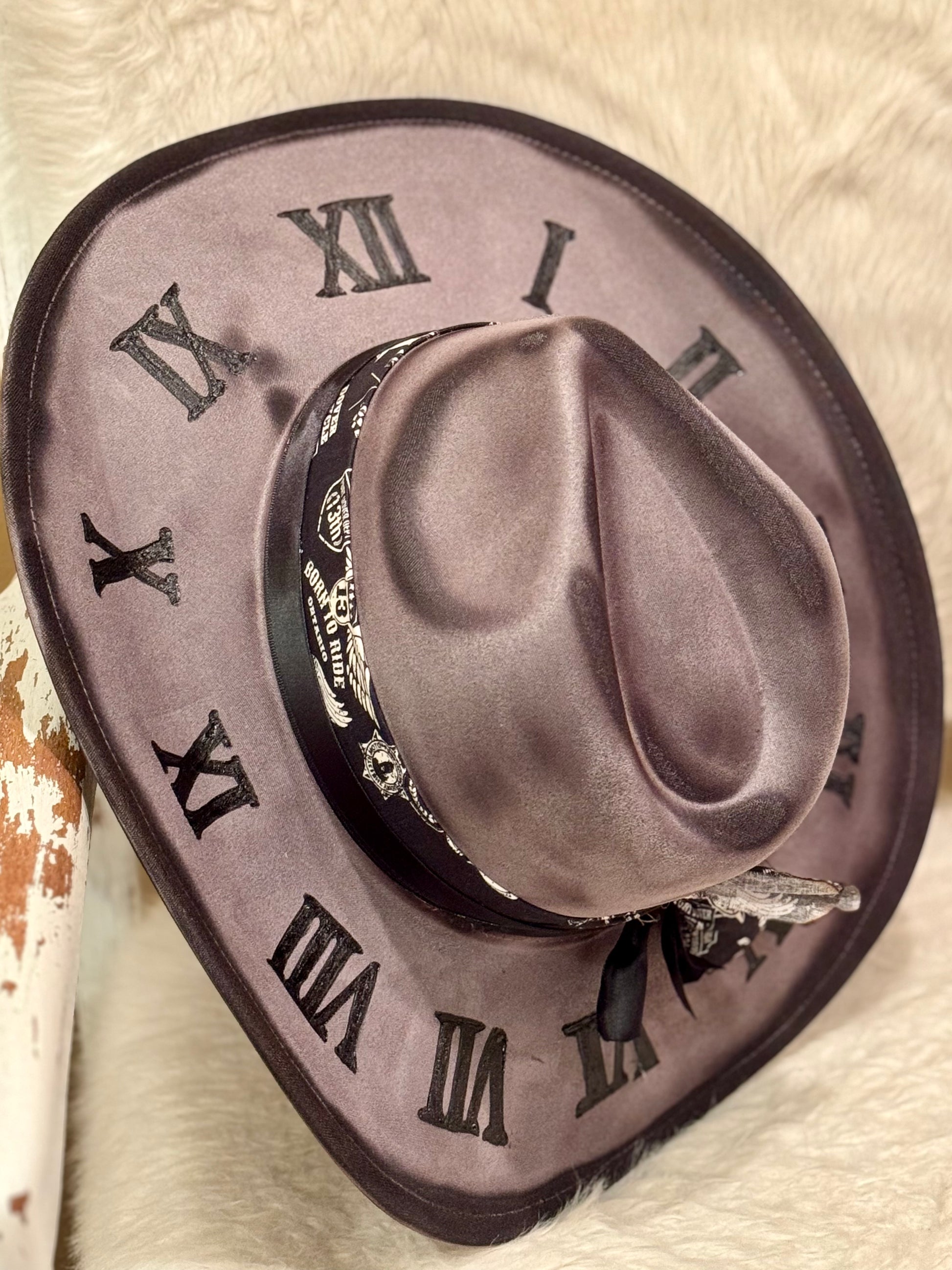 Custom burned cowboy hat by Honeybee Hat Co. Vancouver Island
