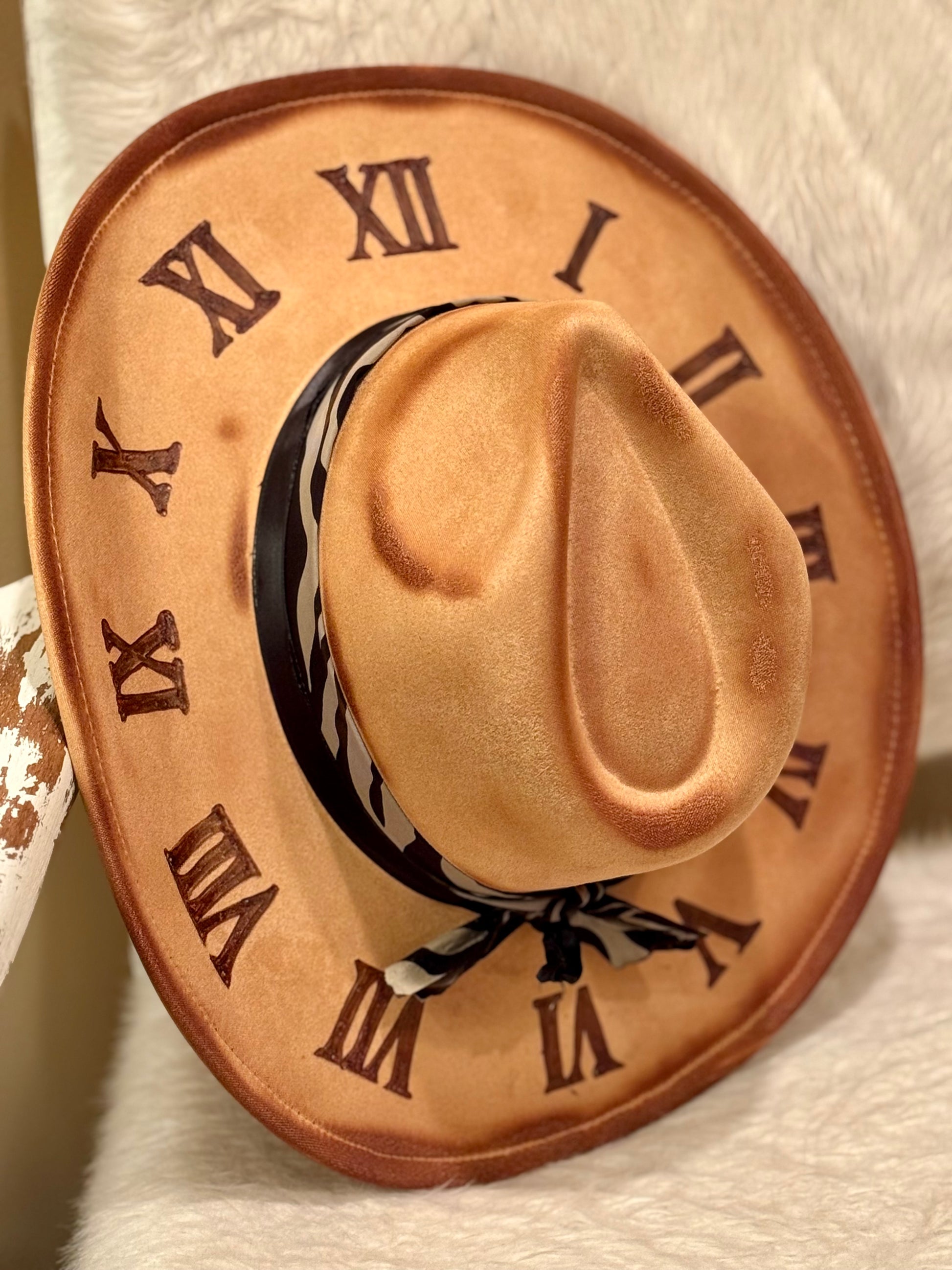 10:00 Golden Hour - Custom Burned Cowboy Hat | Honeybee Hat Co.
