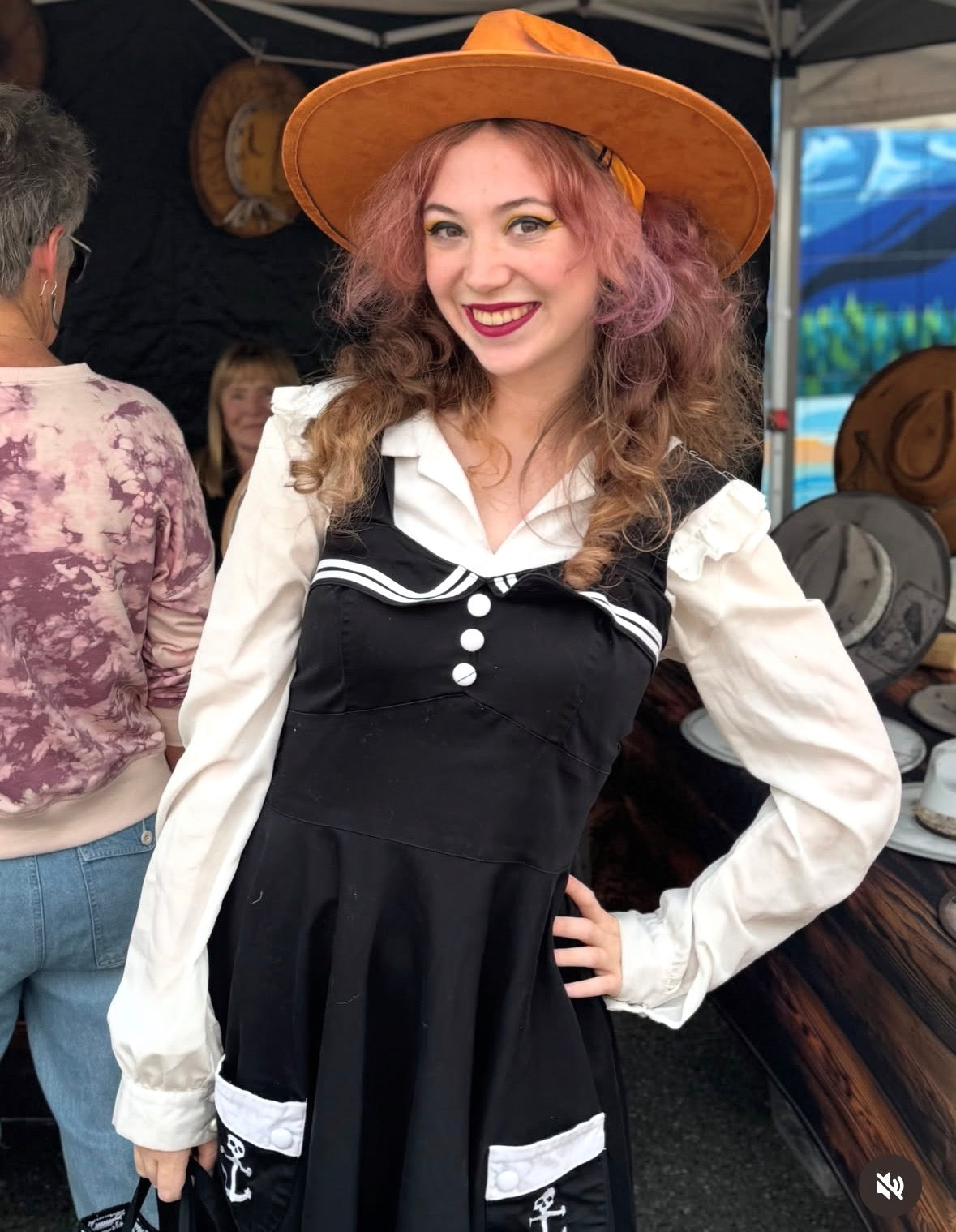 Customer wearing a HoneyBee Hat Co. hat